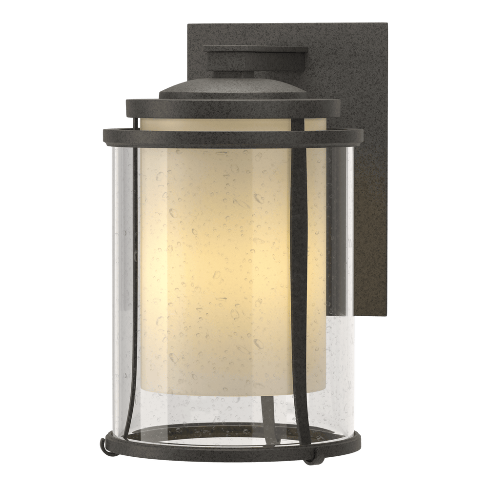 Hubbardton Forge Meridian Large Outdoor Sconce Outdoor Wall Lights Hubbardton Forge Coastal Natural Iron  