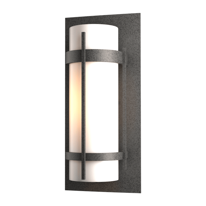 Hubbardton Forge Banded Outdoor Sconce Outdoor Wall Lights Hubbardton Forge Coastal Natural Iron  