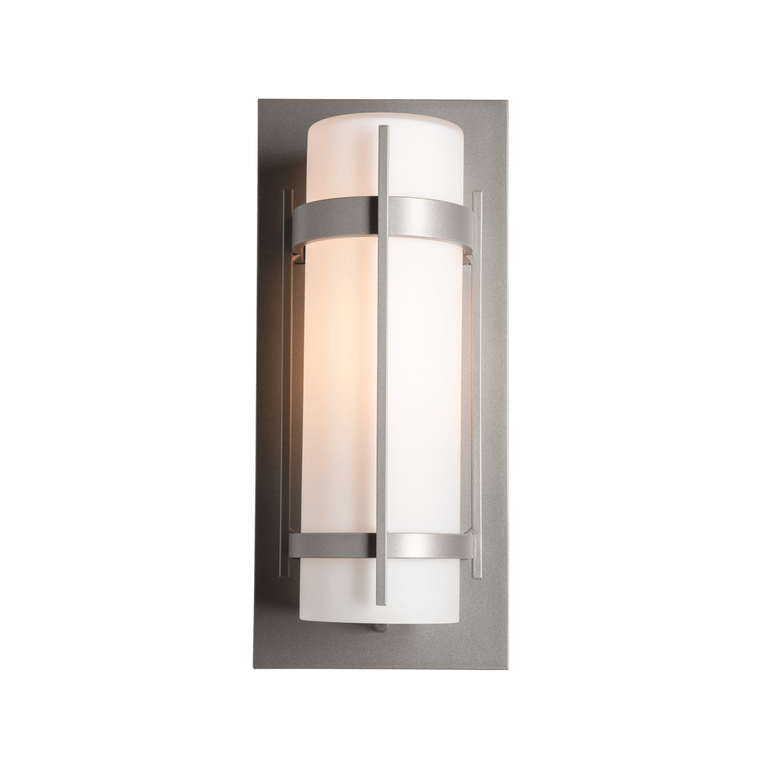 Hubbardton Forge Banded Outdoor Sconce Outdoor Wall Lights Hubbardton Forge Coastal Burnished Steel  