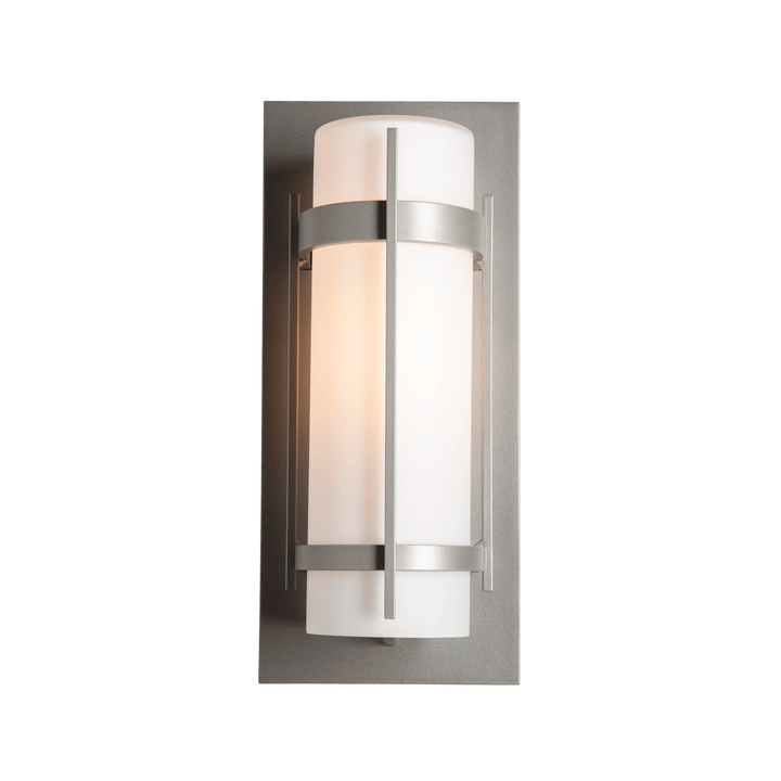 Hubbardton Forge Banded Outdoor Sconce Outdoor Wall Lights Hubbardton Forge Coastal Burnished Steel  