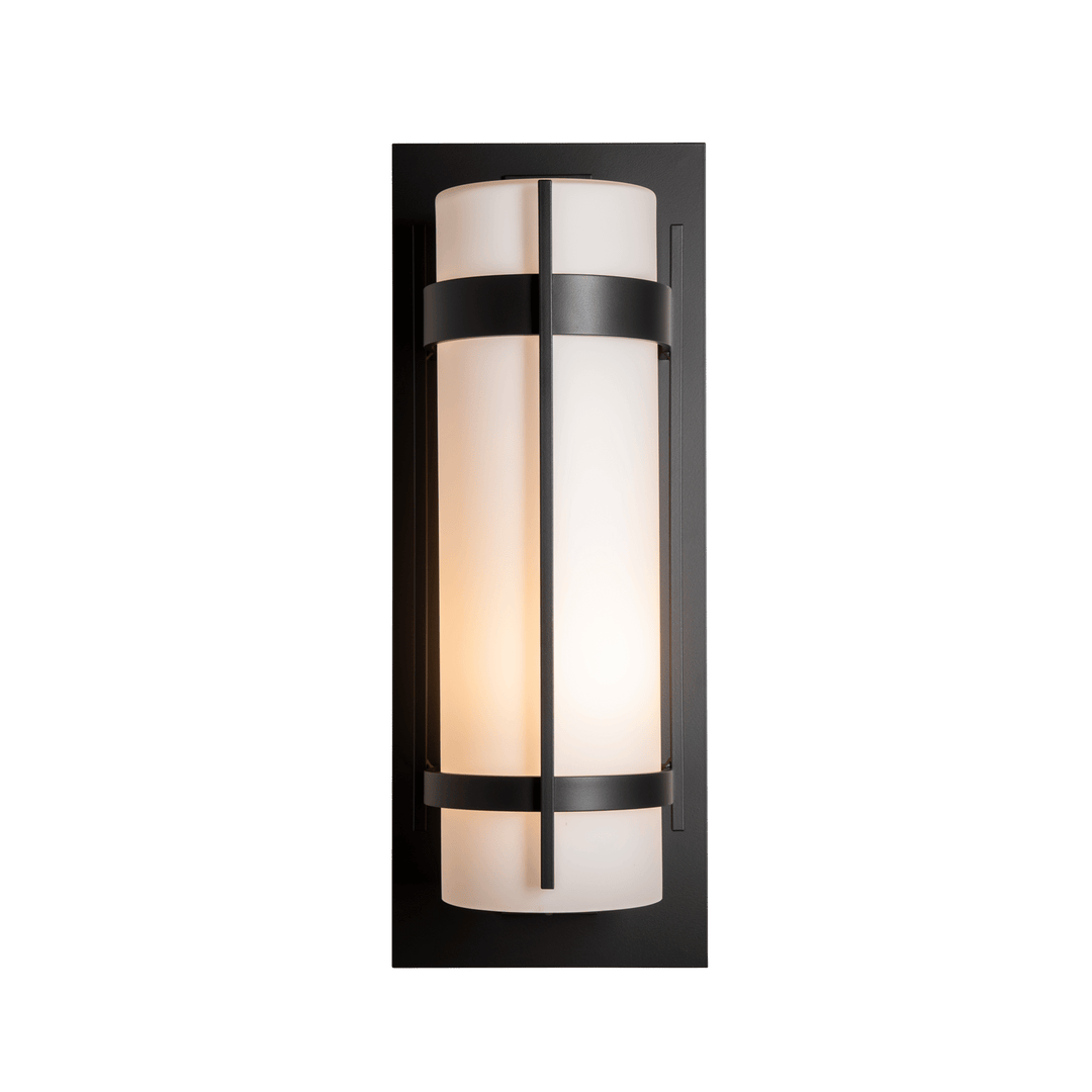 Hubbardton Forge Banded Extra Large Outdoor Sconce Outdoor Wall Lights Hubbardton Forge Coastal Black  