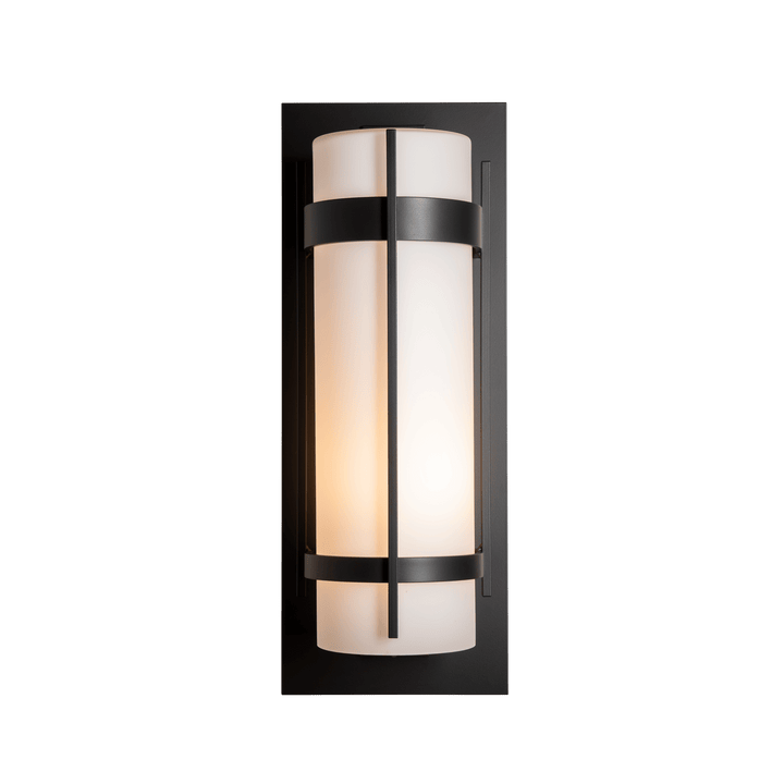 Hubbardton Forge Banded Extra Large Outdoor Sconce Outdoor Wall Lights Hubbardton Forge Coastal Black  