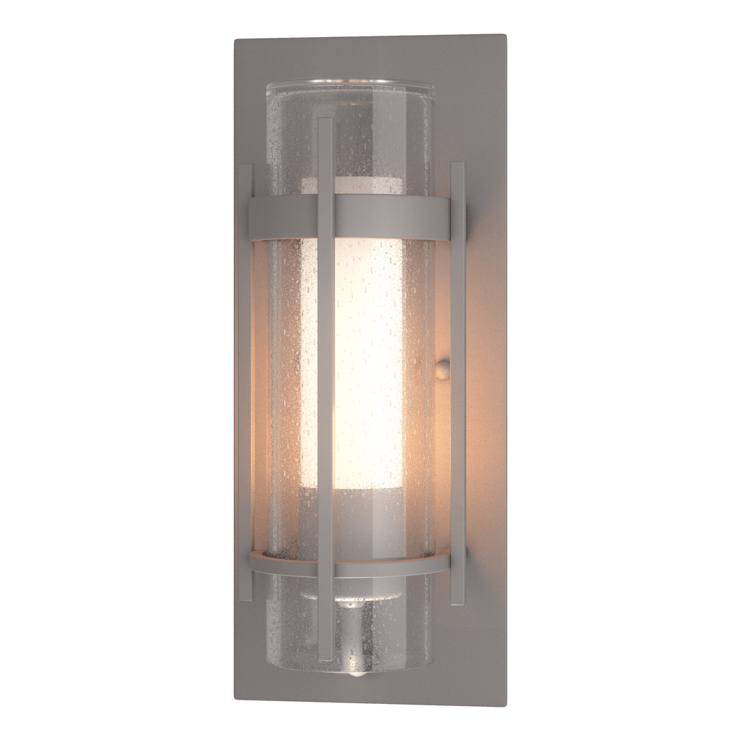 Hubbardton Forge Torch Small Outdoor Sconce Outdoor Wall Lights Hubbardton Forge Coastal Burnished Steel  