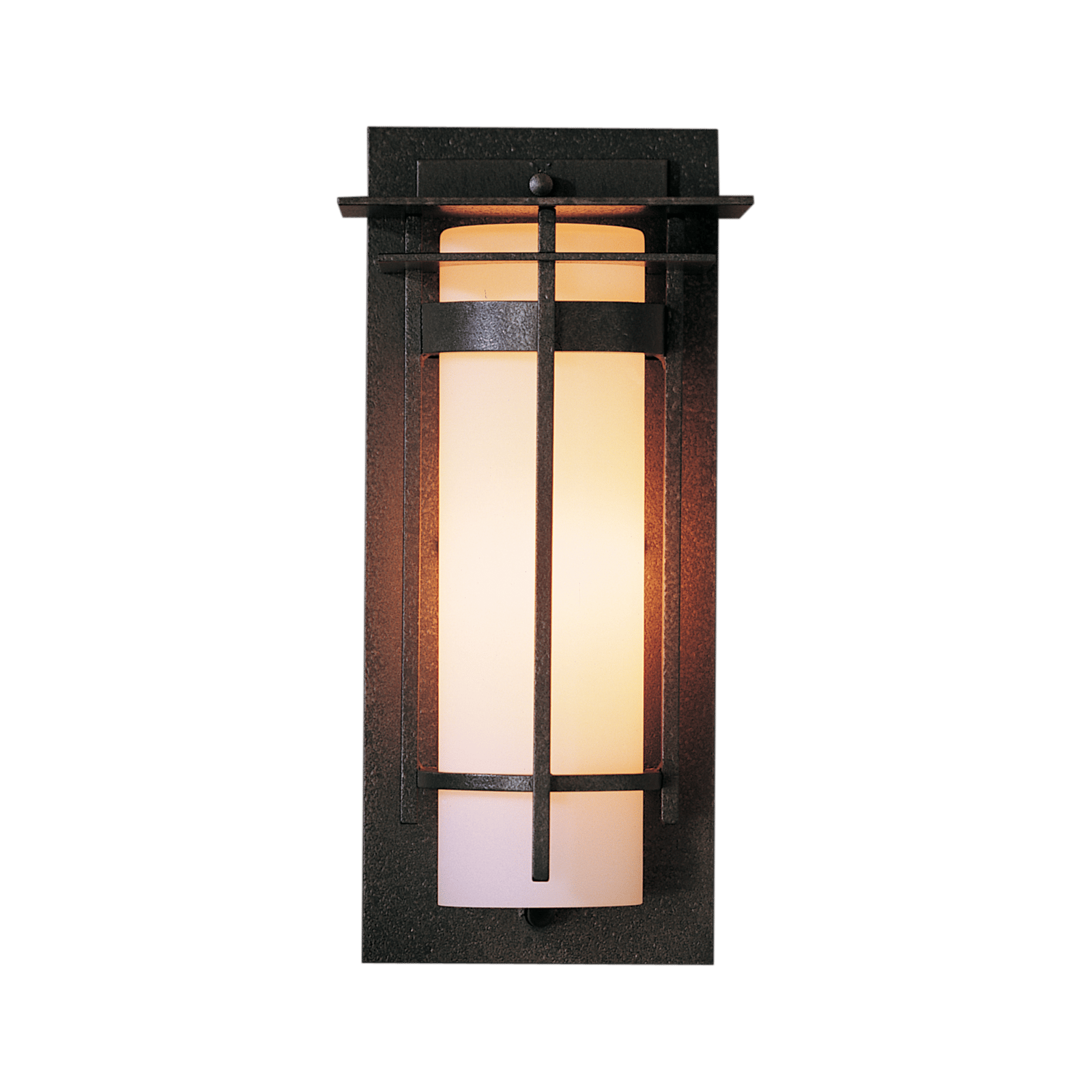 Hubbardton Forge Banded with Top Plate Small Outdoor Sconce