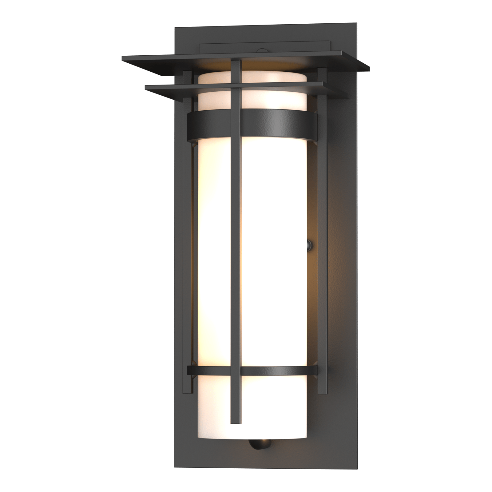 Hubbardton Forge Banded with Top Plate Small Outdoor Sconce