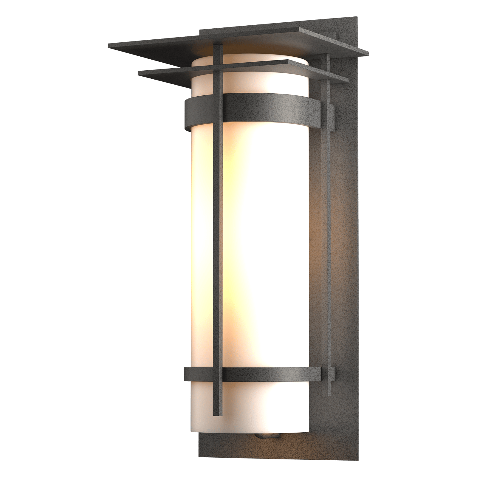 Hubbardton Forge Banded with Top Plate Large Outdoor Sconce