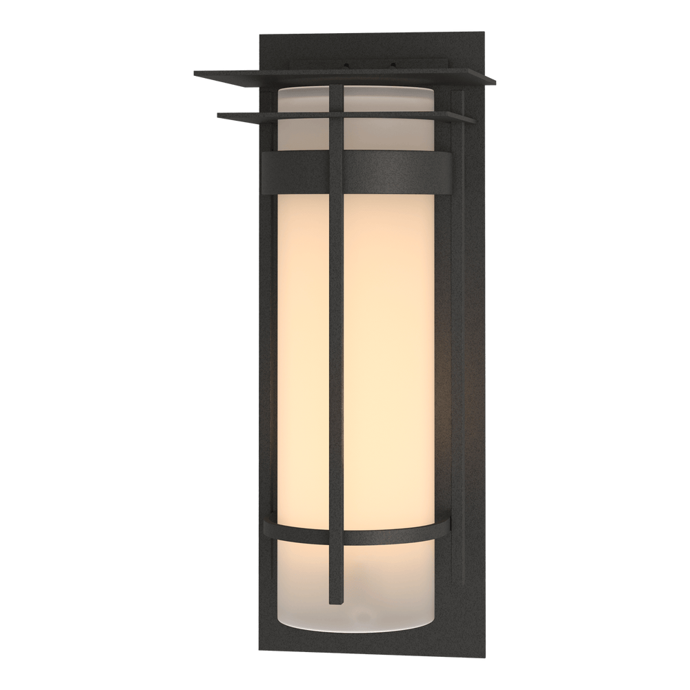 Hubbardton Forge Banded with Top Plate Extra Large Outdoor Sconce Outdoor Wall Lights Hubbardton Forge Coastal Natural Iron  