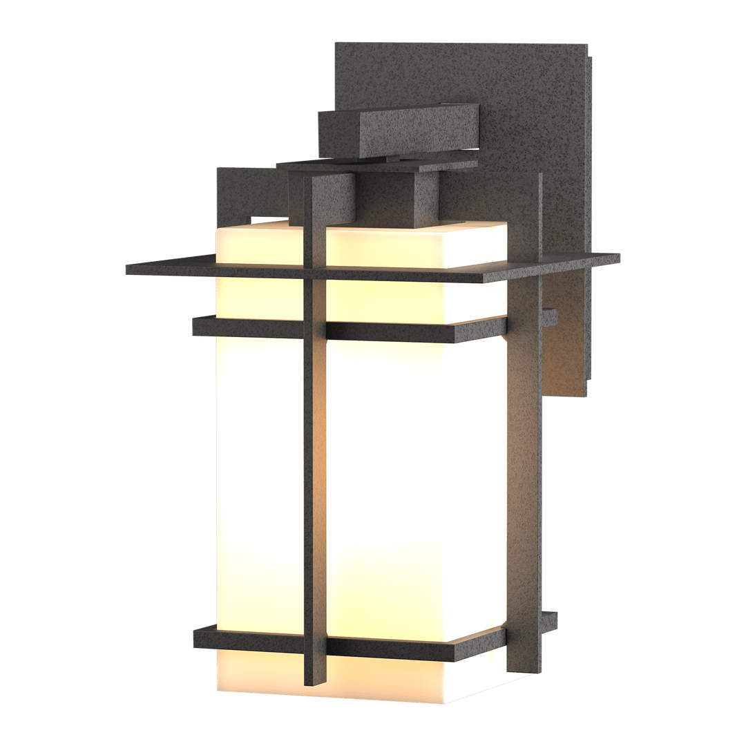 Tourou Outdoor Sconce Outdoor Wall Lights Hubbardton Forge Coastal Natural Iron 6.8x11.4 Opal Glass (GG)