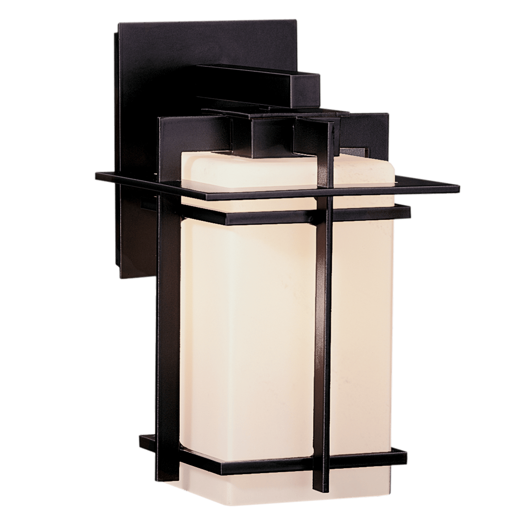 Hubbardton Forge Tourou Outdoor Sconce Outdoor Wall Lights Hubbardton Forge Coastal Black Opal Glass (GG) 