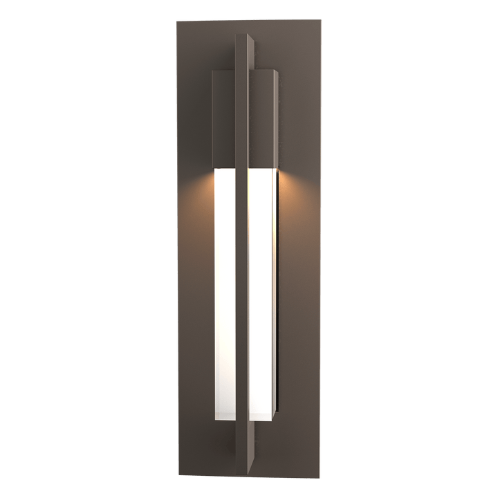 Hubbardton Forge Axis Small Outdoor Sconce Outdoor Wall Lights Hubbardton Forge Coastal Dark Smoke Clear Glass (ZM) 