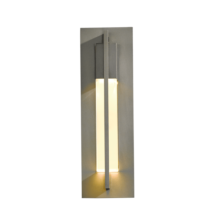 Hubbardton Forge Axis Small Outdoor Sconce Outdoor Wall Lights Hubbardton Forge Coastal Burnished Steel Clear Glass (ZM) 