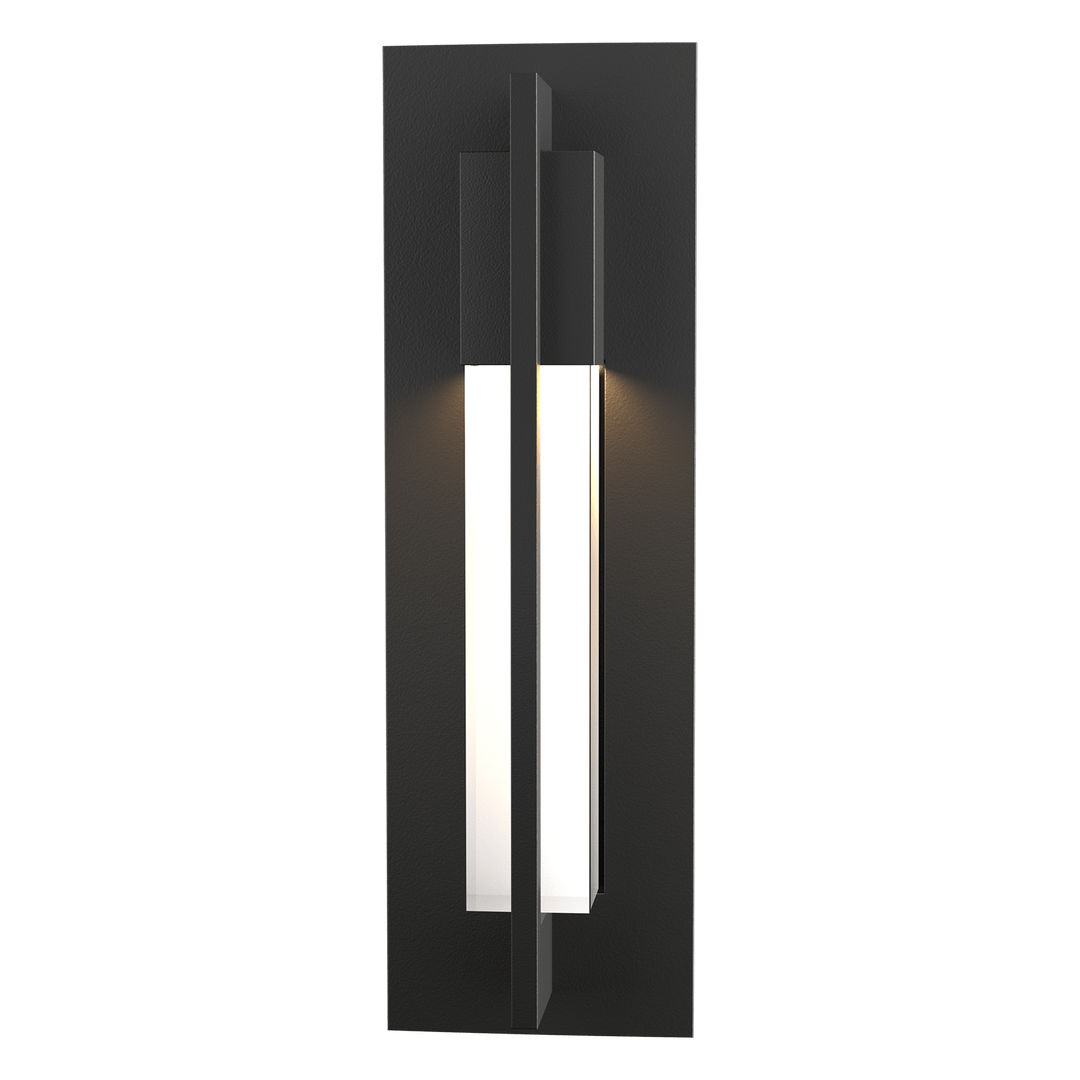 Hubbardton Forge Axis Small Outdoor Sconce Outdoor Wall Lights Hubbardton Forge Coastal Black Clear Glass (ZM) 