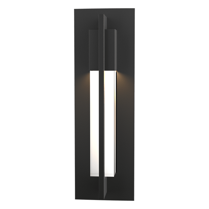 Hubbardton Forge Axis Small Outdoor Sconce Outdoor Wall Lights Hubbardton Forge Coastal Black Clear Glass (ZM) 