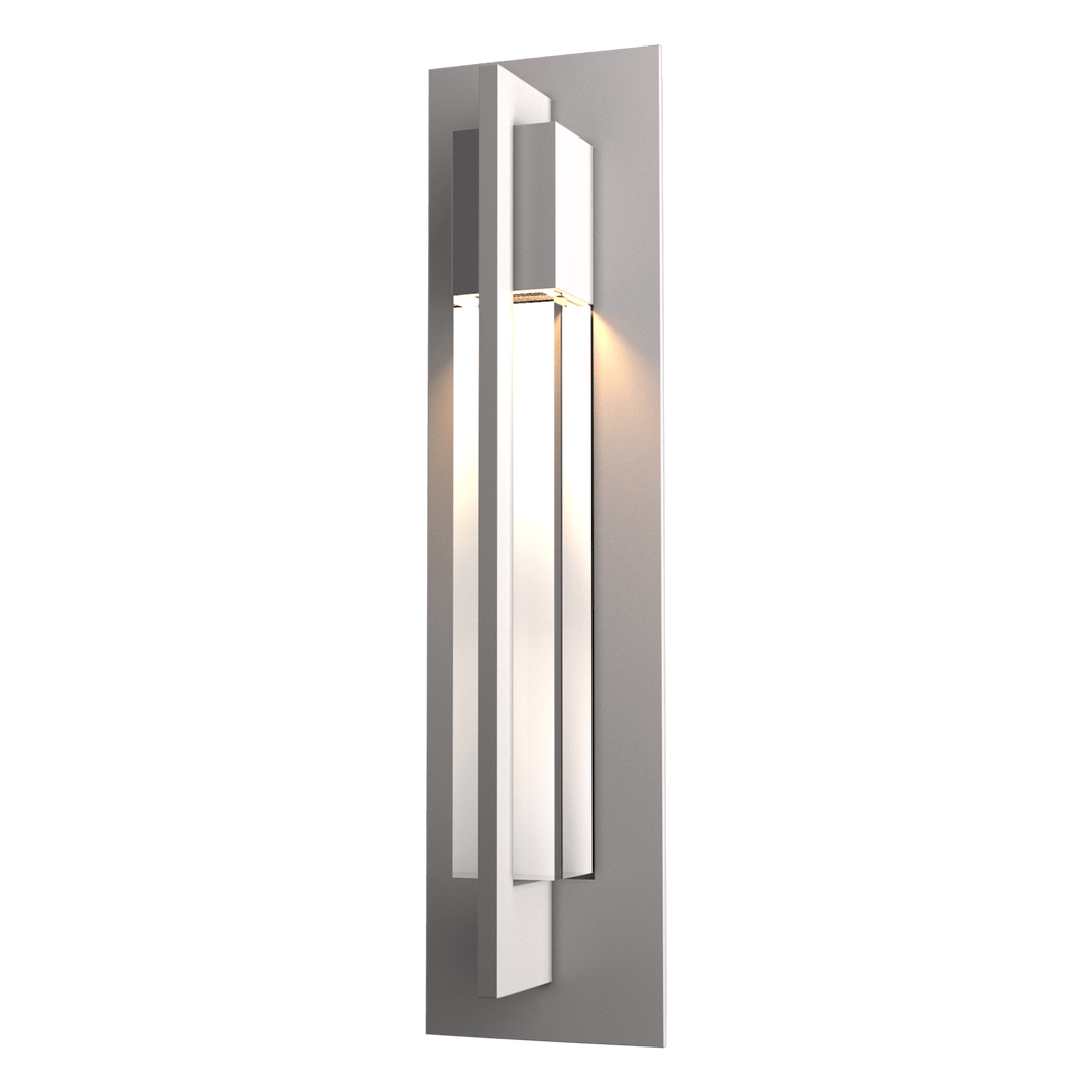 Hubbardton Forge Axis Outdoor Sconce Outdoor Wall Lights Hubbardton Forge Coastal Burnished Steel Clear Glass (ZM) 