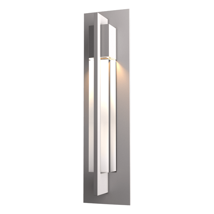 Hubbardton Forge Axis Outdoor Sconce Outdoor Wall Lights Hubbardton Forge Coastal Burnished Steel Clear Glass (ZM) 