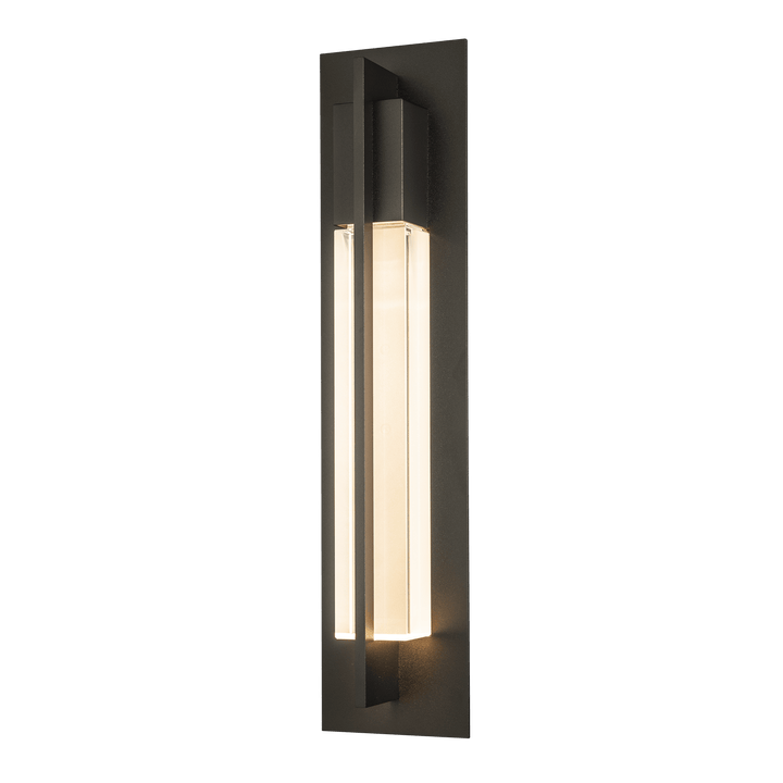 Hubbardton Forge Axis Large Outdoor Sconce Outdoor Wall Lights Hubbardton Forge Coastal Black Clear Glass (ZM) 