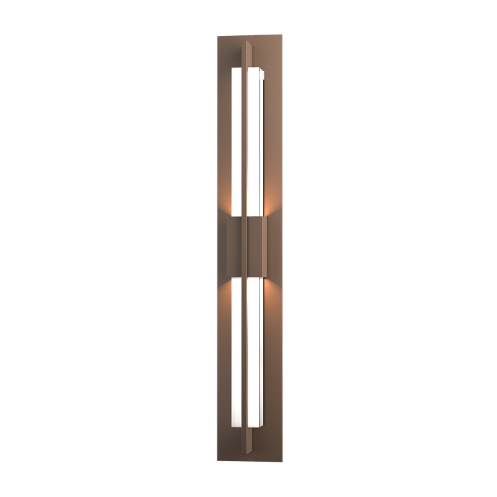 Hubbardton Forge Double Axis LED Outdoor Sconce Outdoor Wall Lights Hubbardton Forge Coastal Bronze Clear Glass (ZM) 