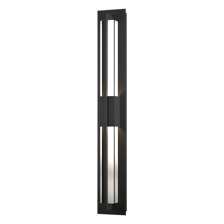 Hubbardton Forge Double Axis Large LED Outdoor Sconce Outdoor Wall Lights Hubbardton Forge Coastal Black Clear Glass (ZM) 