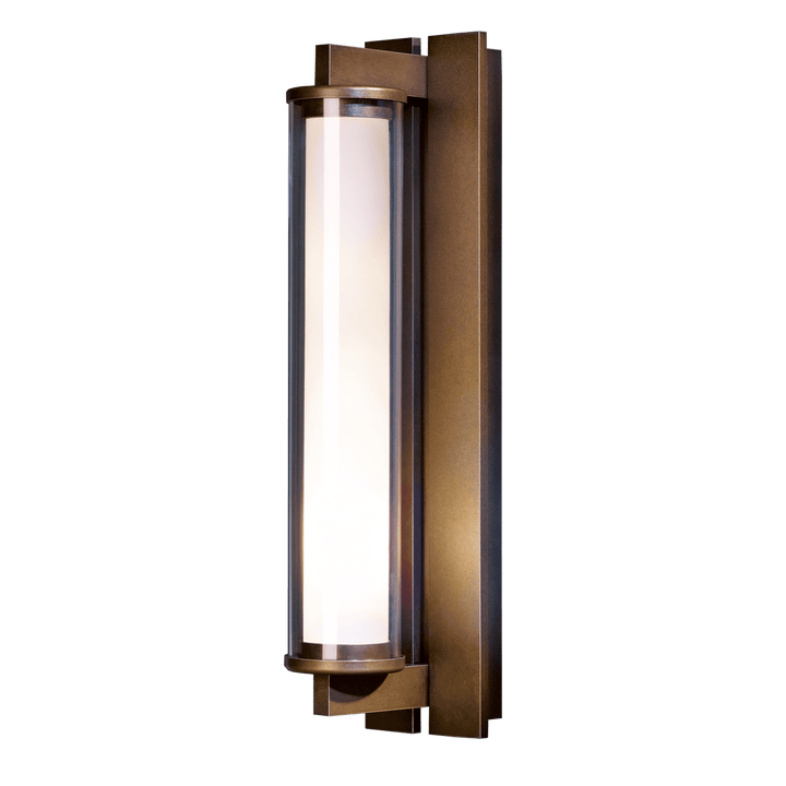 Hubbardton Forge Fuse Large Outdoor Sconce Outdoor Wall Lights Hubbardton Forge Coastal Bronze Clear Glass (ZM) 