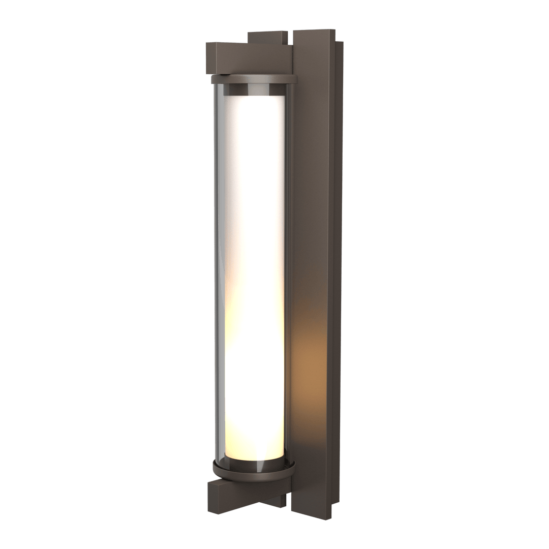 Hubbardton Forge Fuse Large Outdoor Sconce Outdoor Wall Lights Hubbardton Forge Coastal Dark Smoke Clear Glass (ZM) 