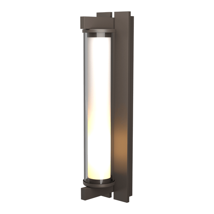 Hubbardton Forge Fuse Large Outdoor Sconce Outdoor Wall Lights Hubbardton Forge Coastal Dark Smoke Clear Glass (ZM) 