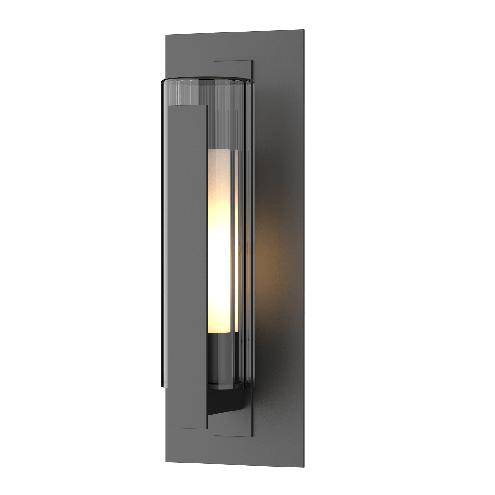 Hubbardton Forge Vertical Bar Fluted Glass Medium Outdoor Sconce