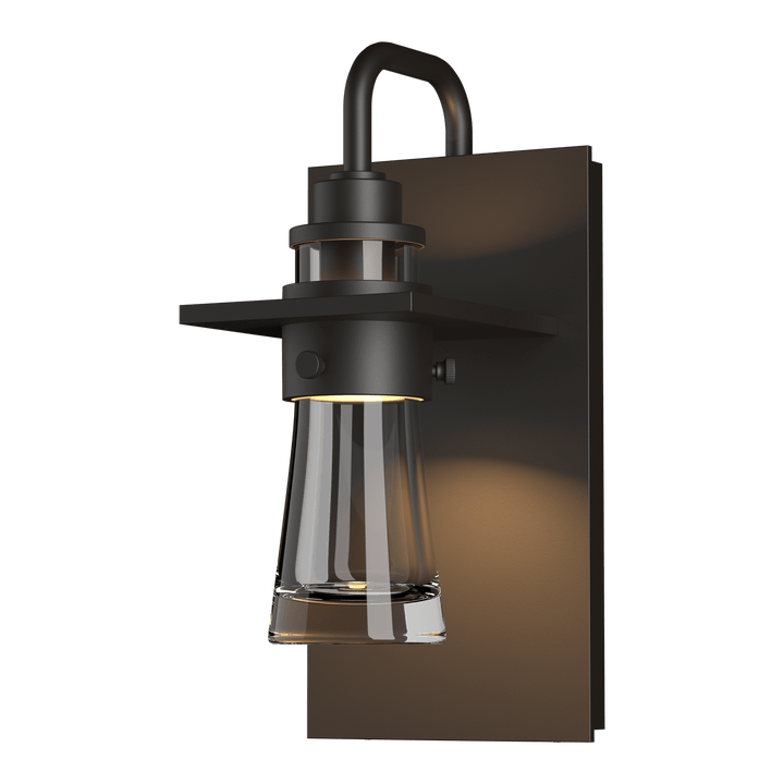 Hubbardton Forge Erlenmeyer Small Outdoor Sconce Outdoor Wall Lights Hubbardton Forge Coastal Oil Rubbed Bronze Clear Glass (ZM) 