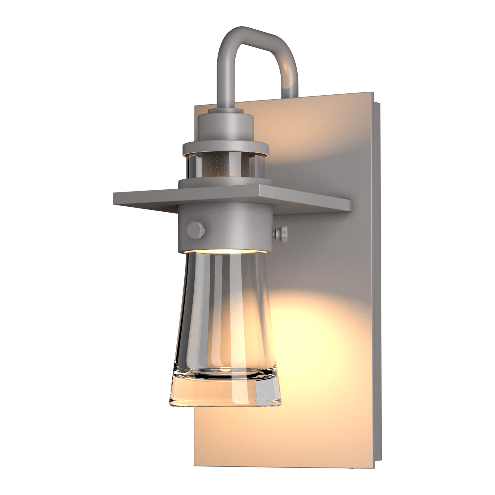 Hubbardton Forge Erlenmeyer Small Outdoor Sconce Outdoor l Wall Hubbardton Forge Coastal Burnished Steel Clear Glass (ZM) 