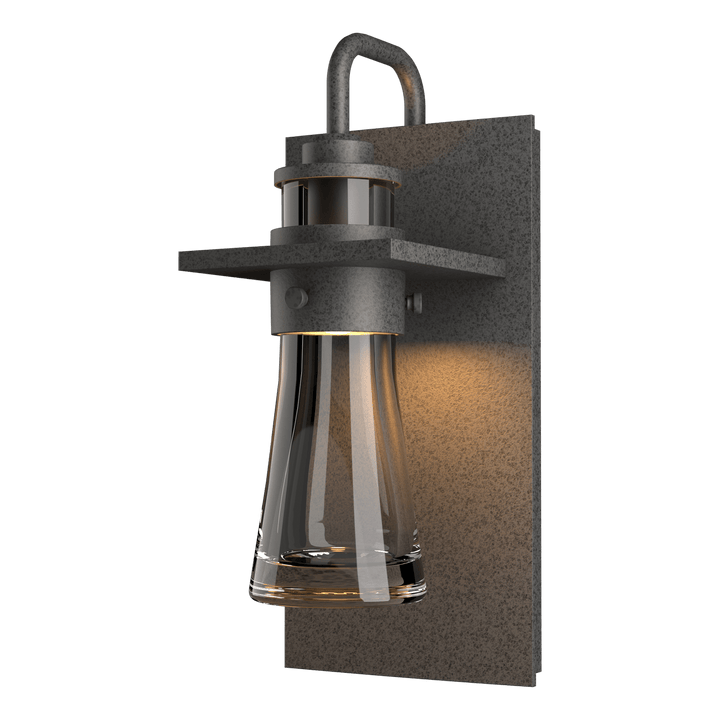 Hubbardton Forge Erlenmeyer Medium Outdoor Sconce Outdoor Wall Lights Hubbardton Forge Coastal Natural Iron Clear Glass (ZM) 