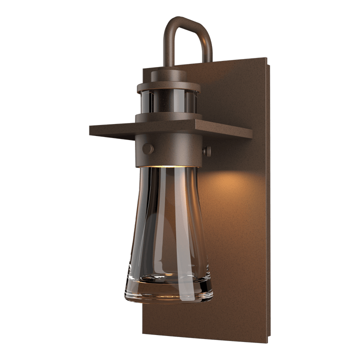 Erlenmeyer Outdoor Sconce Outdoor Wall Lights Hubbardton Forge Coastal Bronze 5x11.2 Clear Glass (ZM)