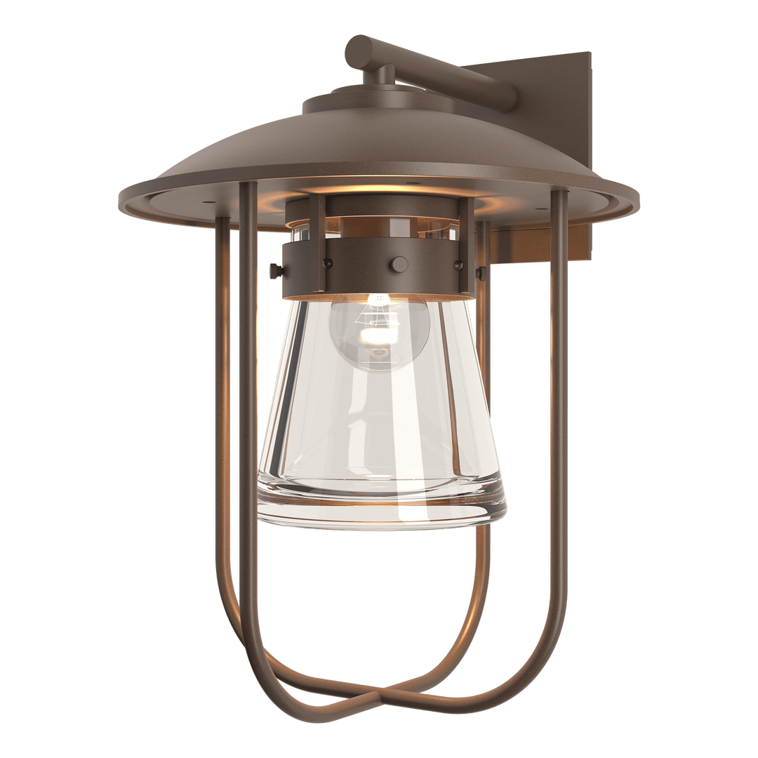 Hubbardton Forge Erlenmeyer Large Outdoor Sconce Outdoor Wall Lights Hubbardton Forge Coastal Bronze Clear Glass (ZM) 