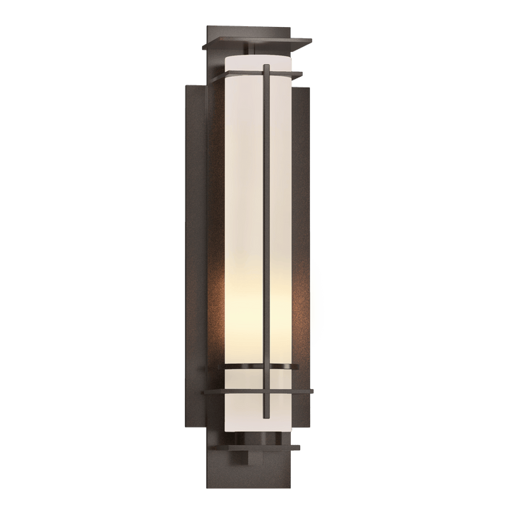 Hubbardton Forge After Hours Small Outdoor Sconce Outdoor Wall Lights Hubbardton Forge Coastal Bronze Opal Glass (GG) 