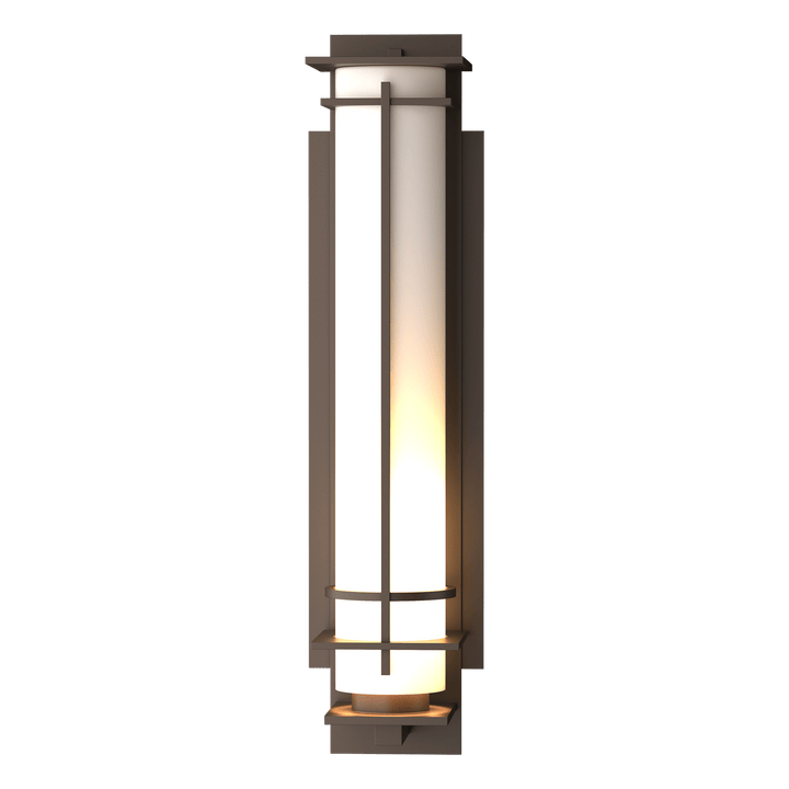 Hubbardton Forge After Hours Large Outdoor Sconce Outdoor Wall Lights Hubbardton Forge Coastal Bronze Opal Glass (GG) 