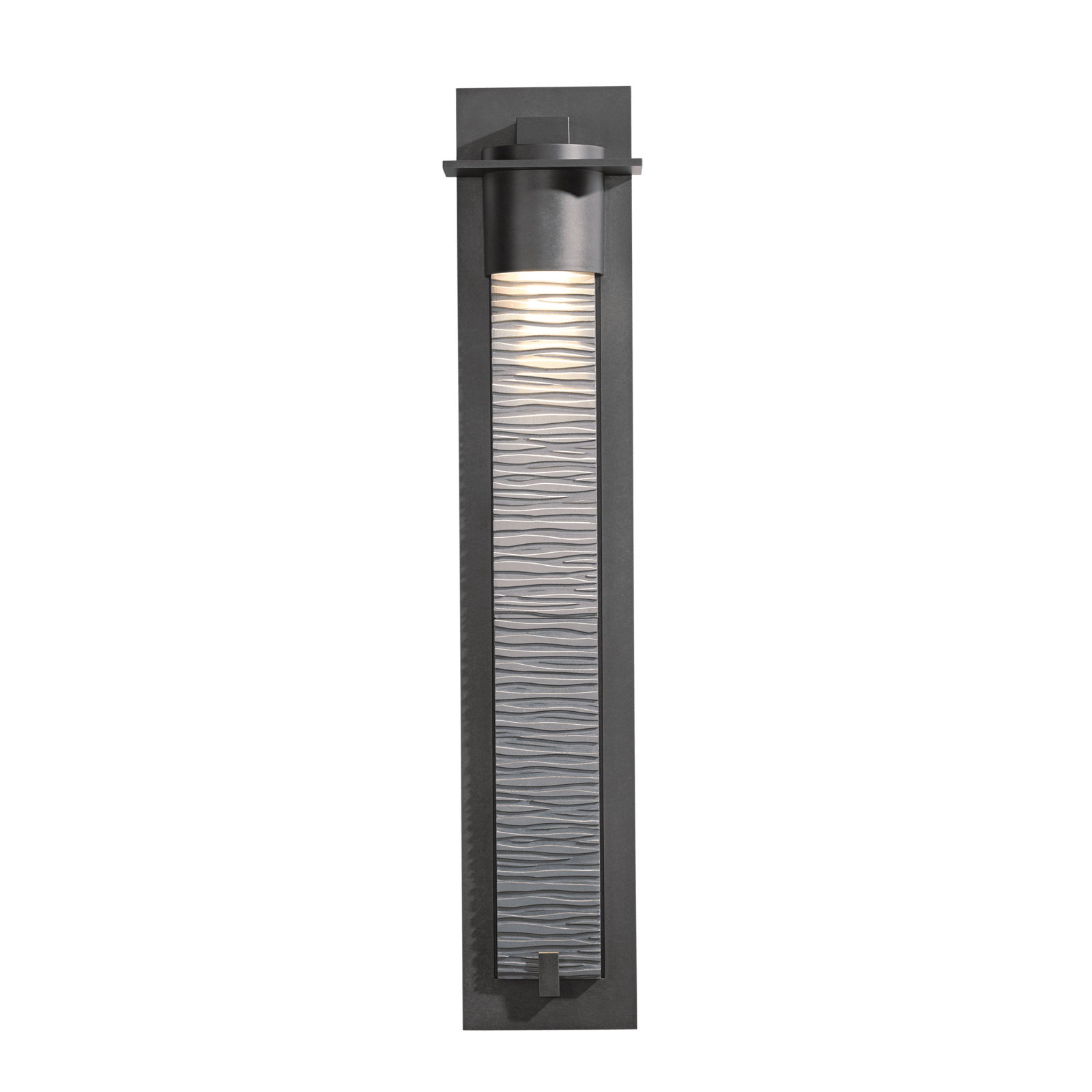 Airis Dark Sky Friendly Outdoor Sconce Outdoor l Wall Hubbardton Forge Coastal Black 6.8x33 Seeded Clear Glass (II)