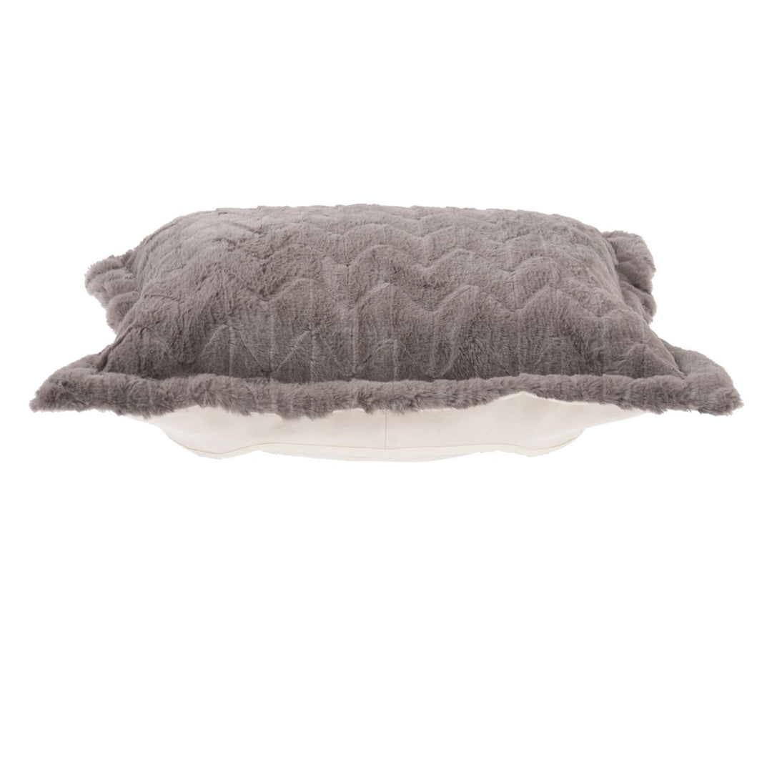 Howard Elliott Collection Puff Ottoman Cushion Angora Stone (Cushion and Cover Only) Ottomans Howard Elliott Collection   