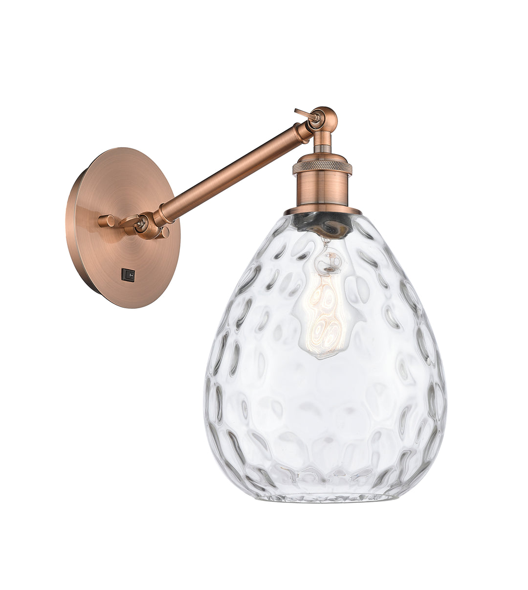 Innovations Lighting Waverly 8" Sconce - Antique Copper Wall Sconces Innovations Lighting Clear ; Glass Type: Transparent  