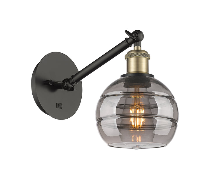 Innovations Lighting Rochester 6" Sconce - Black Antique Brass