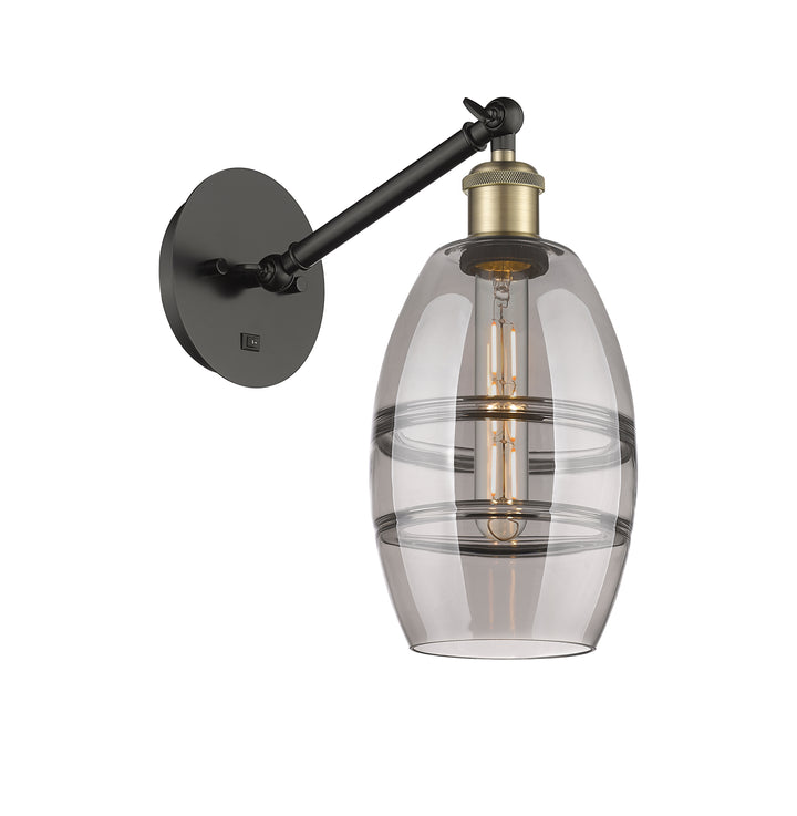 Innovations Lighting Vaz 6" Sconce - Black Antique Brass Wall Sconces Innovations Lighting   