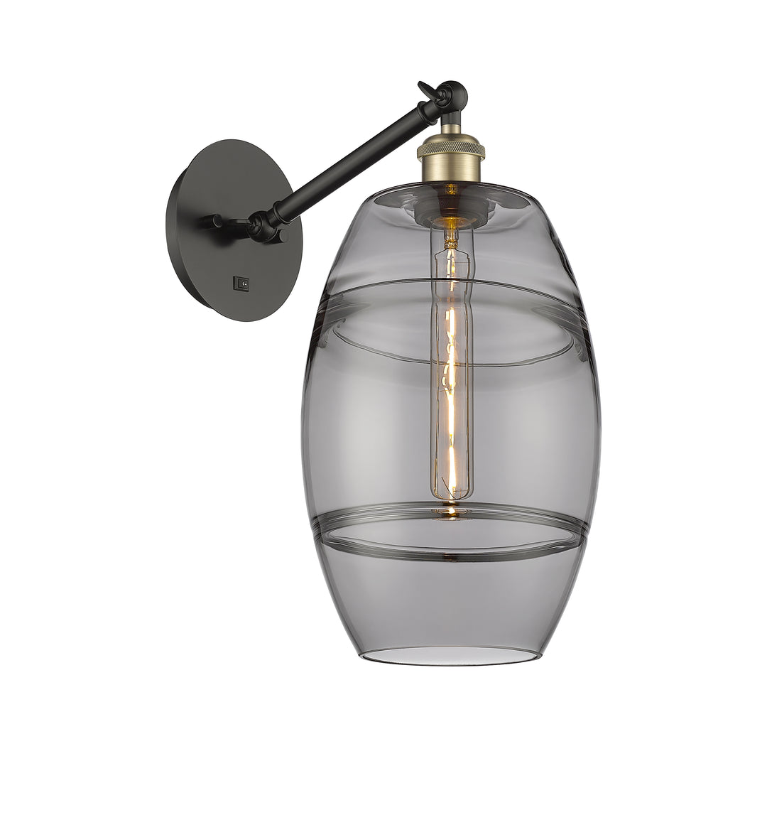 Innovations Lighting Vaz 8" Sconce - Black Antique Brass Wall Sconces Innovations Lighting   