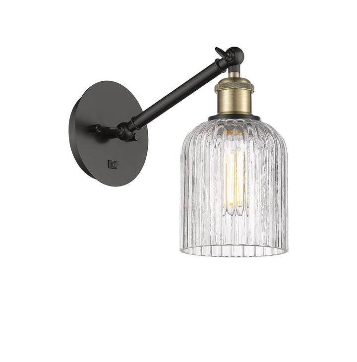 Innovations Lighting Bridal Veil 5" Sconce - Black Antique Brass Wall Sconces Innovations Lighting   