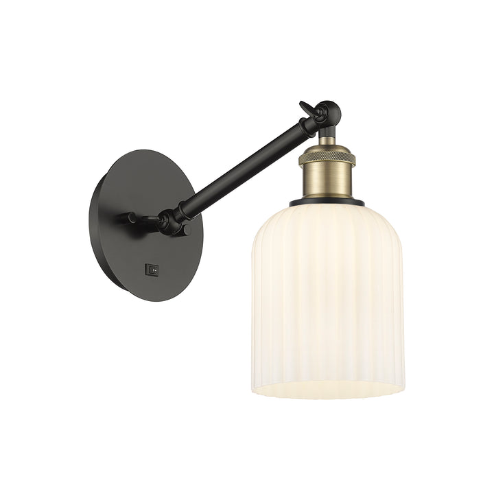 Innovations Lighting Bridal Veil 5" Sconce - Black Antique Brass Wall Sconces Innovations Lighting   