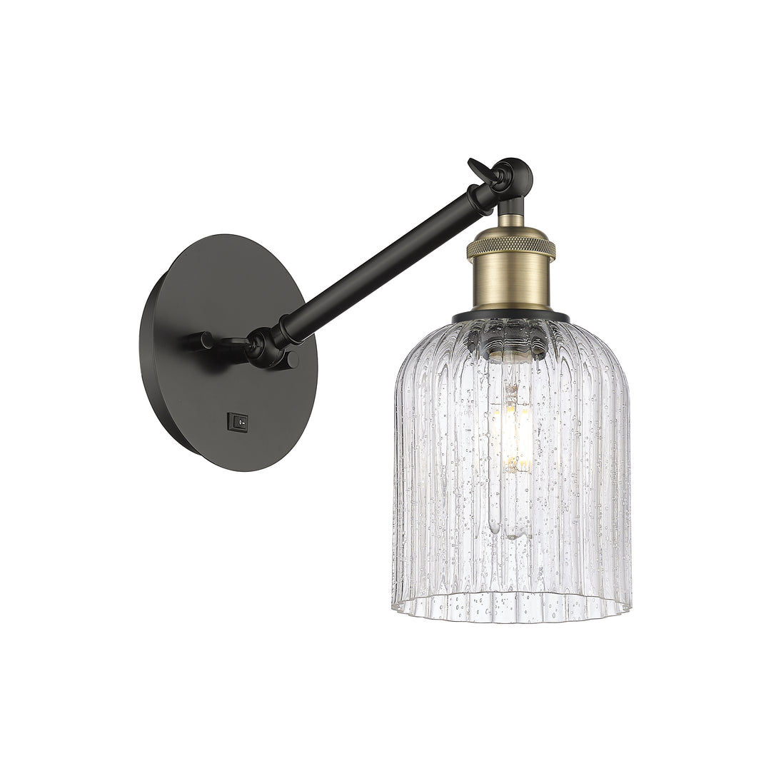 Innovations Lighting Bridal Veil 5" Sconce - Black Antique Brass Wall Sconces Innovations Lighting   