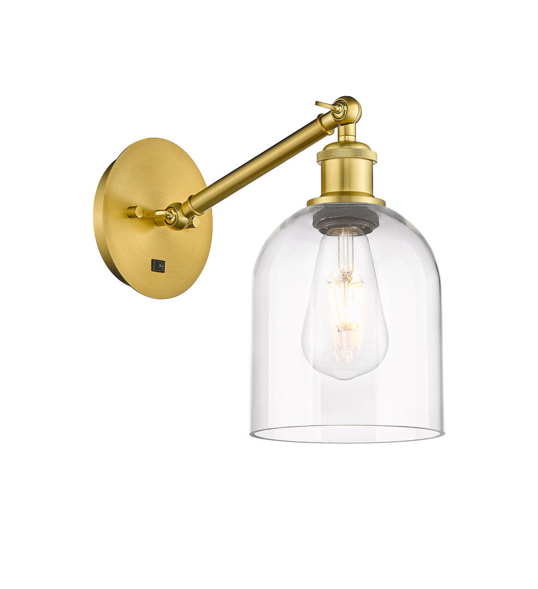 Innovations Lighting Bella 6" Sconce - Satin Gold Wall Sconces Innovations Lighting   