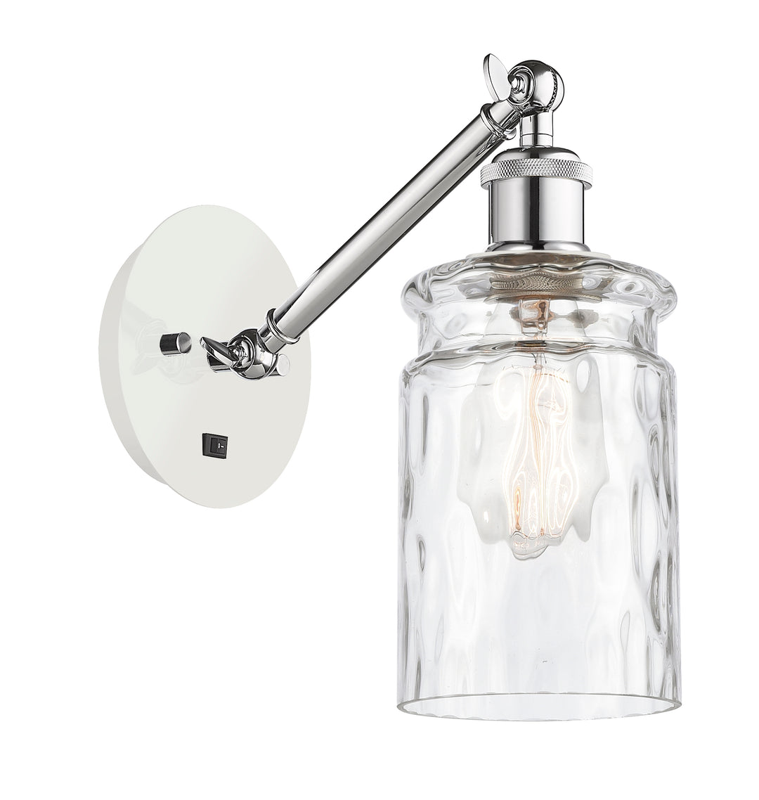 Innovations Lighting Candor 5" Sconce - White Polished Chrome Wall Sconces Innovations Lighting   