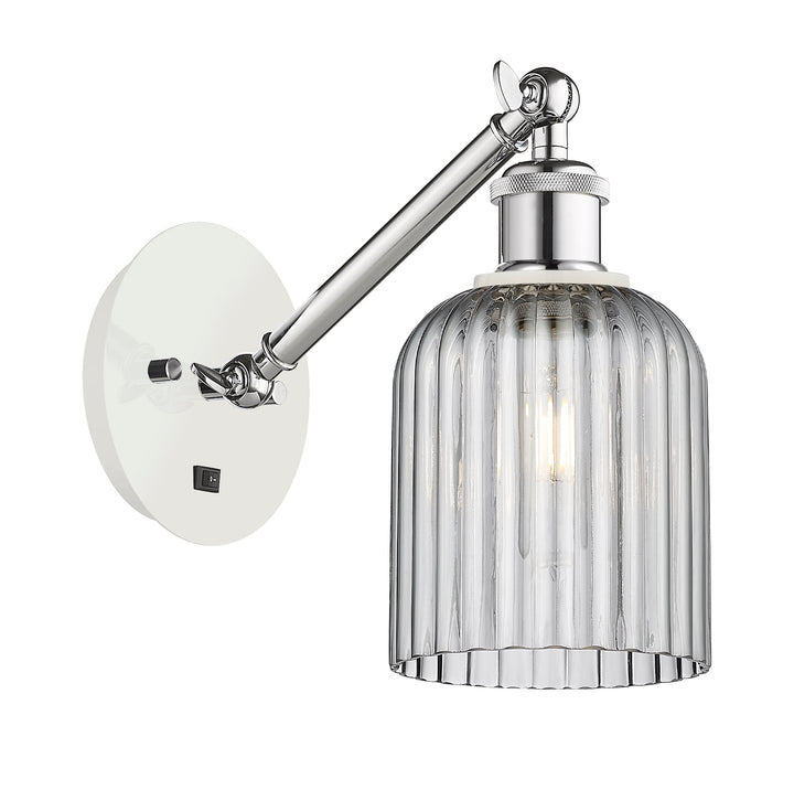 Innovations Lighting Bridal Veil 5" Sconce - White Polished Chrome Wall Sconces Innovations Lighting   