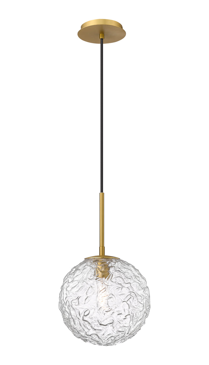 Innovations Lighting Barrington 10" Mini Pendant Mini-Pendants Innovations Lighting Brushed Brass Clear ; Glass Type: Transparent 