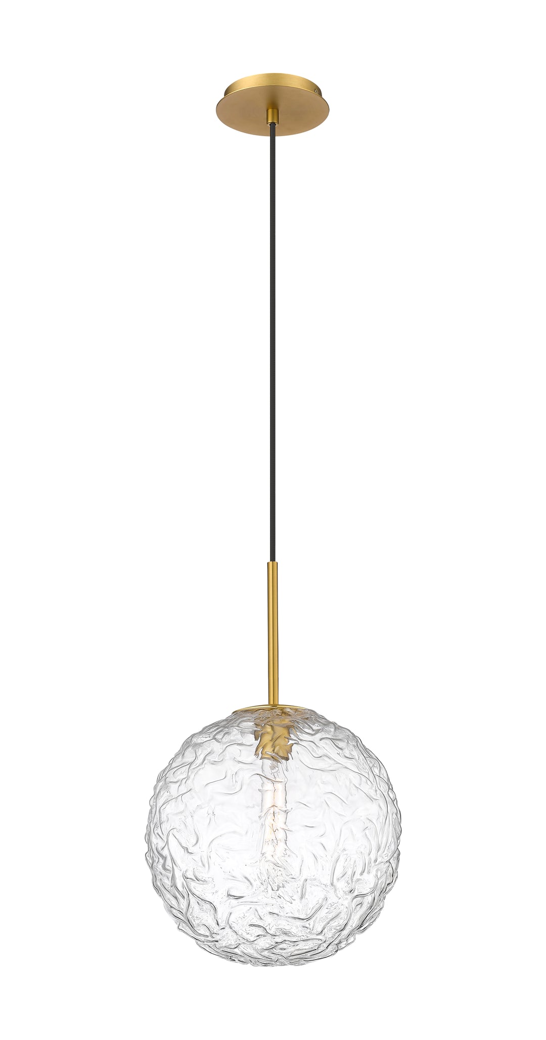 Innovations Lighting Barrington 12" Mini Pendant Mini-Pendants Innovations Lighting Brushed Brass Clear ; Glass Type: Transparent 