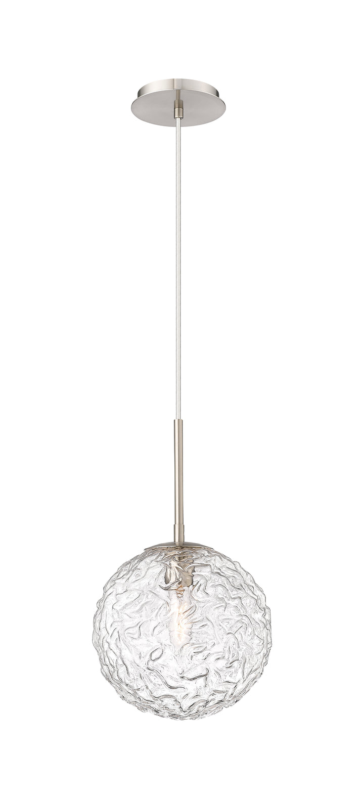 Innovations Lighting Barrington 10" Mini Pendant Mini-Pendants Innovations Lighting Brushed Satin Nickel Clear ; Glass Type: Transparent 