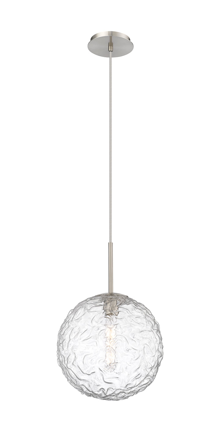 Innovations Lighting Barrington 12" Mini Pendant Mini-Pendants Innovations Lighting Brushed Satin Nickel Clear ; Glass Type: Transparent 