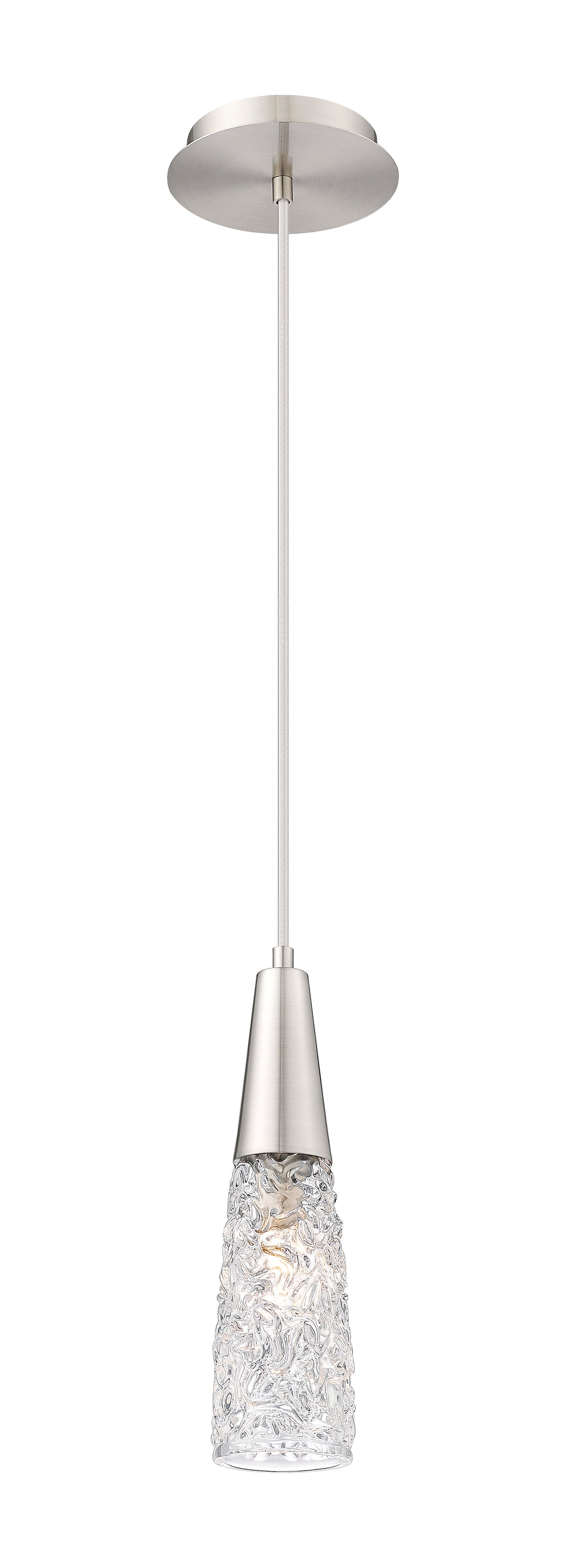 Innovations Lighting Amherst Brook 3" Mini Pendant Mini-Pendants Innovations Lighting Brushed Satin Nickel Clear ; Glass Type: Transparent 